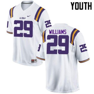 Youth Andraez Williams White LSU #29 Player Jersey