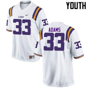 Youth Jamal Adams White Tigers #33 Football Jerseys