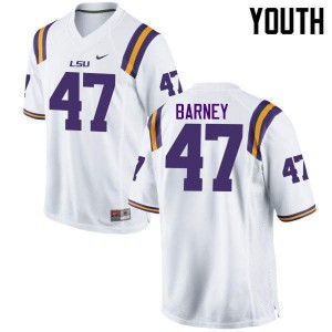 Youth Chance Barney White Tigers #47 Official Jersey