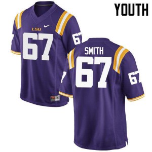 Youth Michael Smith Purple LSU #67 Football Jerseys