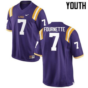 Youth Leonard Fournette Purple Tigers #7 College Jerseys