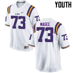 Youth Adrian Magee White Louisiana State Tigers #73 Alumni Jersey
