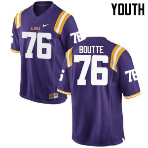 Youth Josh Boutte Purple LSU #76 Player Jersey