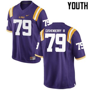 Youth Lloyd Cushenberry III Purple Louisiana State Tigers #79 High School Jerseys