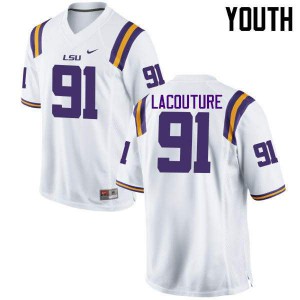 Youth Christian LaCouture White Tigers #91 Alumni Jerseys