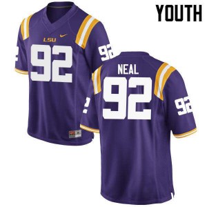 Youth Lewis Neal Purple Louisiana State Tigers #92 Official Jersey