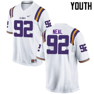 Youth Lewis Neal White Tigers #92 College Jersey